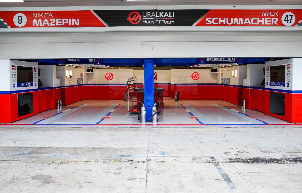 The empty Haas F1 garage. Brazil, November 2021.
