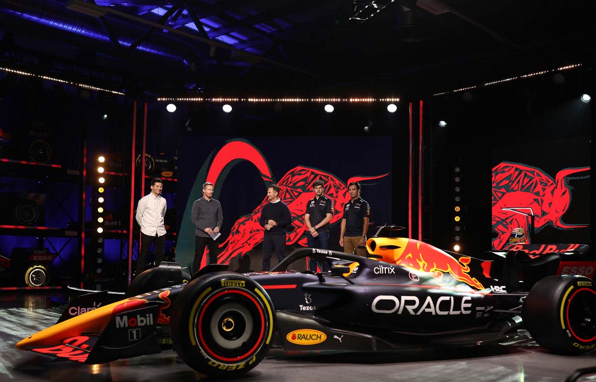 A full view of the Red Bull RB18. February 2022.