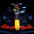 The front of the Red Bull RB18 as it's launched. February 2022.