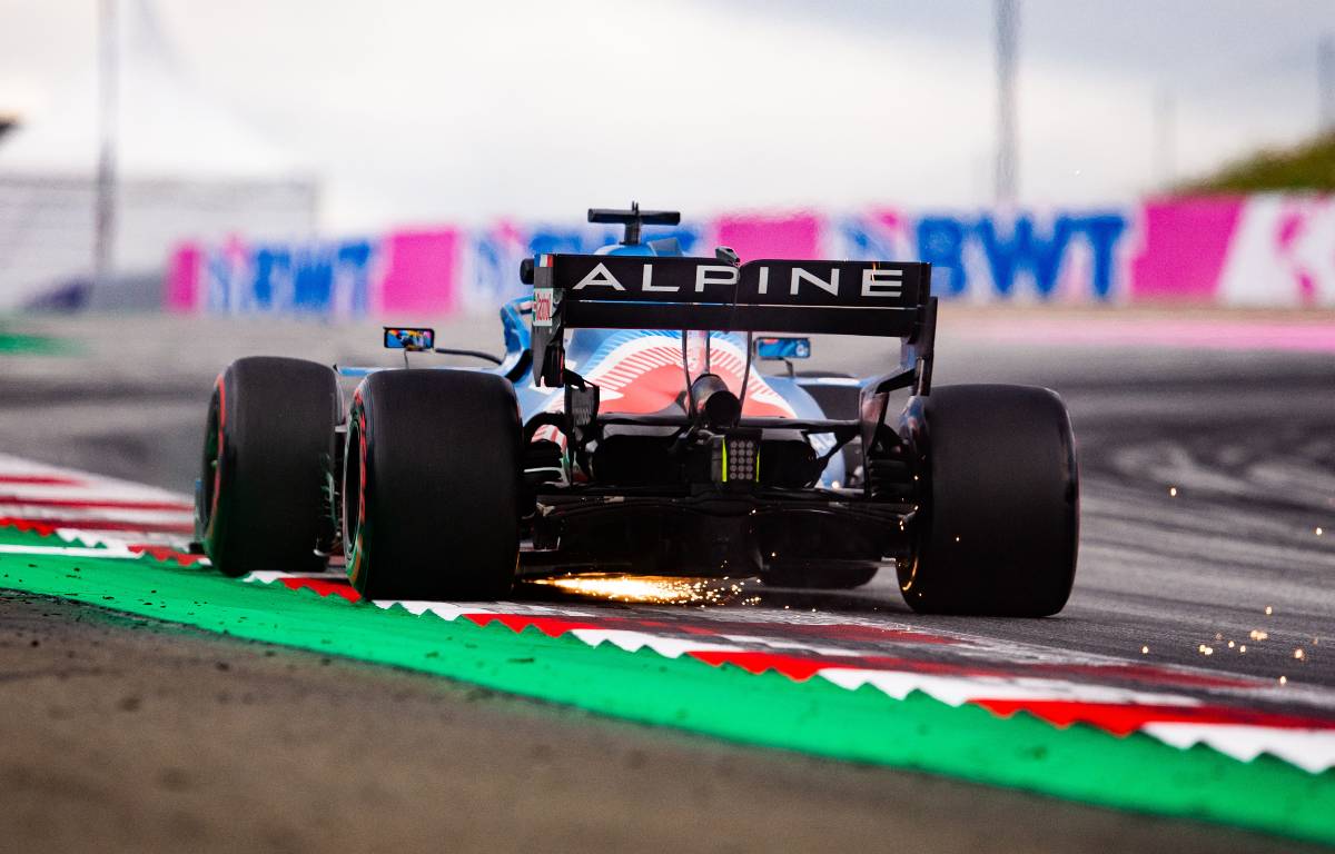 Fernando Alonso's Alpine during the Austrian GP. Red Bull Ring July 2021.