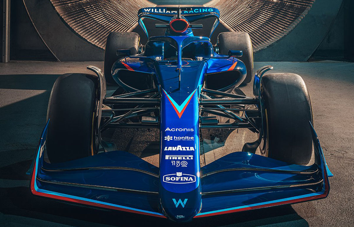 Williams FW44 livery front. February 2022.