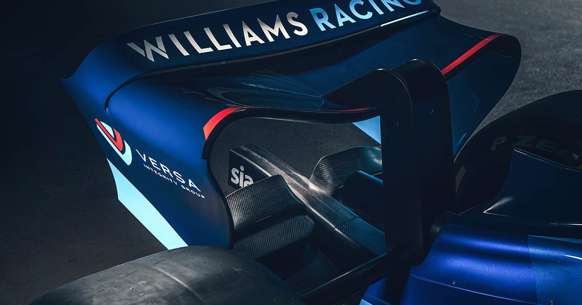 Williams FW44 rear wing. February 2022.