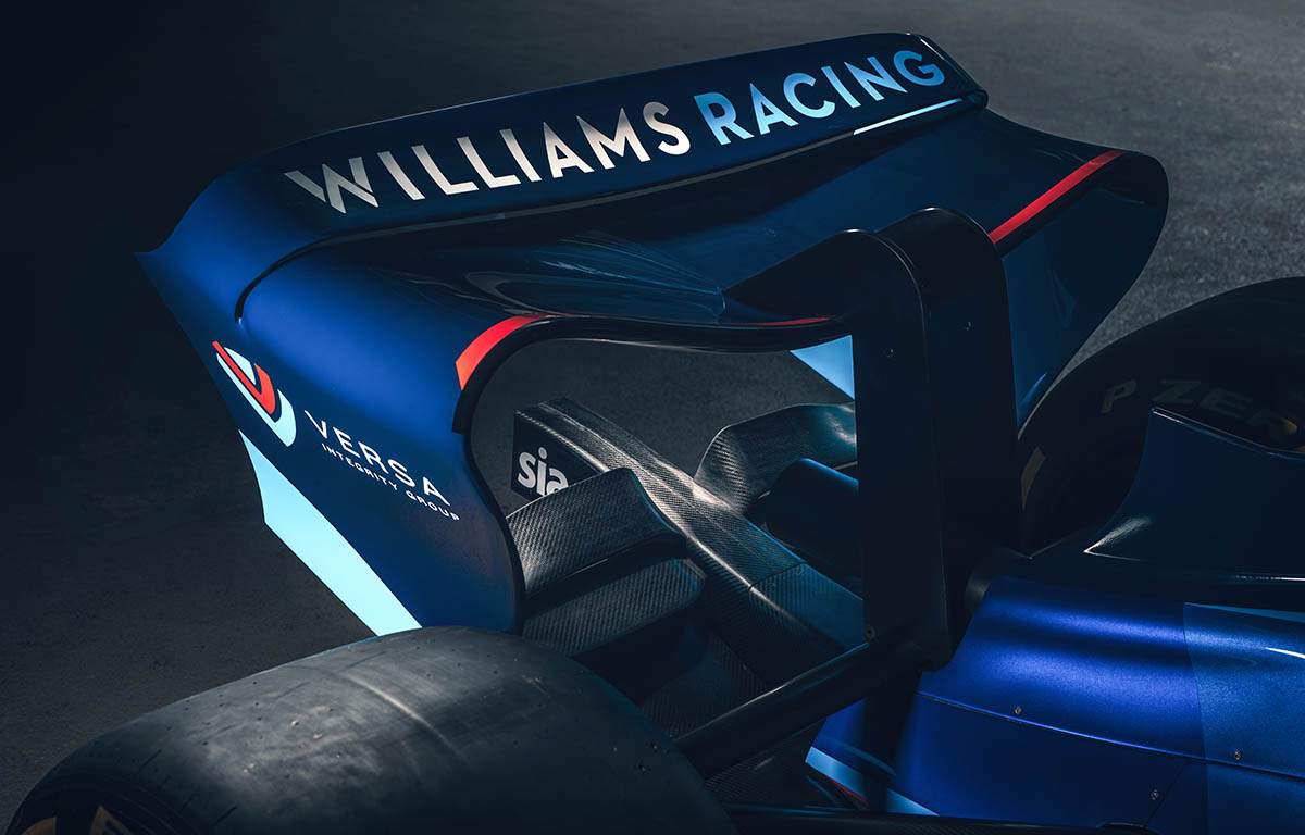 Williams FW44 rear wing. February 2022.