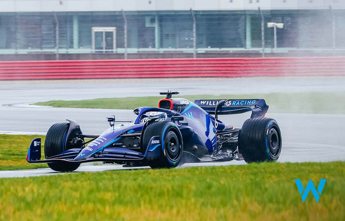 Williams reveal the actual new FW44 car at Silverstone shakedown