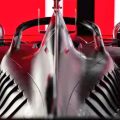 法拉利F1-75侧面细节。2022年2月。
