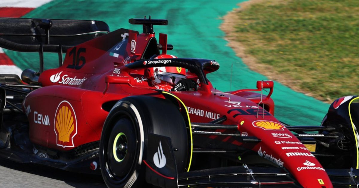 Charles Leclerc Ferrari F1-75 testing. Spain February 2022