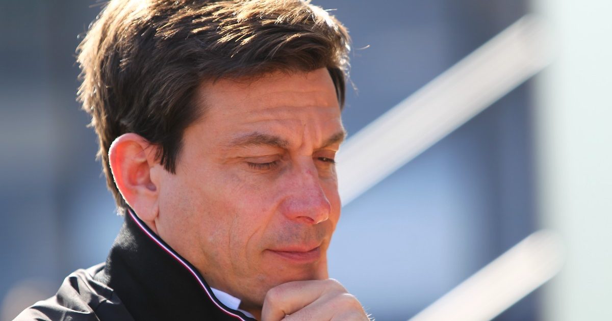Mercedes boss Toto Wolff thinking. Spain, February 2022.