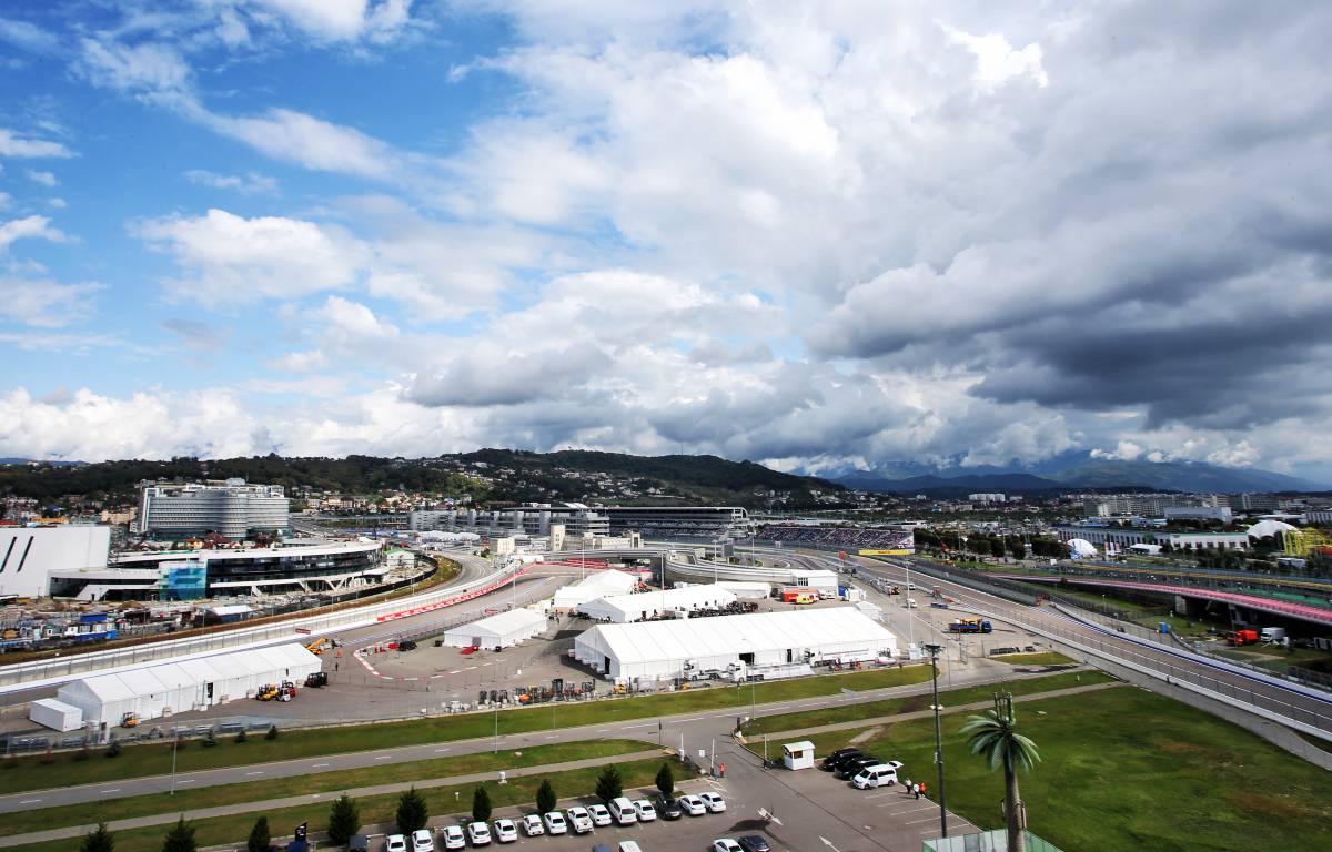 The The Sochi Autodrom from above. Russia, September 2019.