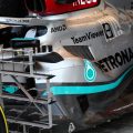 Mercedes testing no sidepods on the W13. Bahrain March 2022
