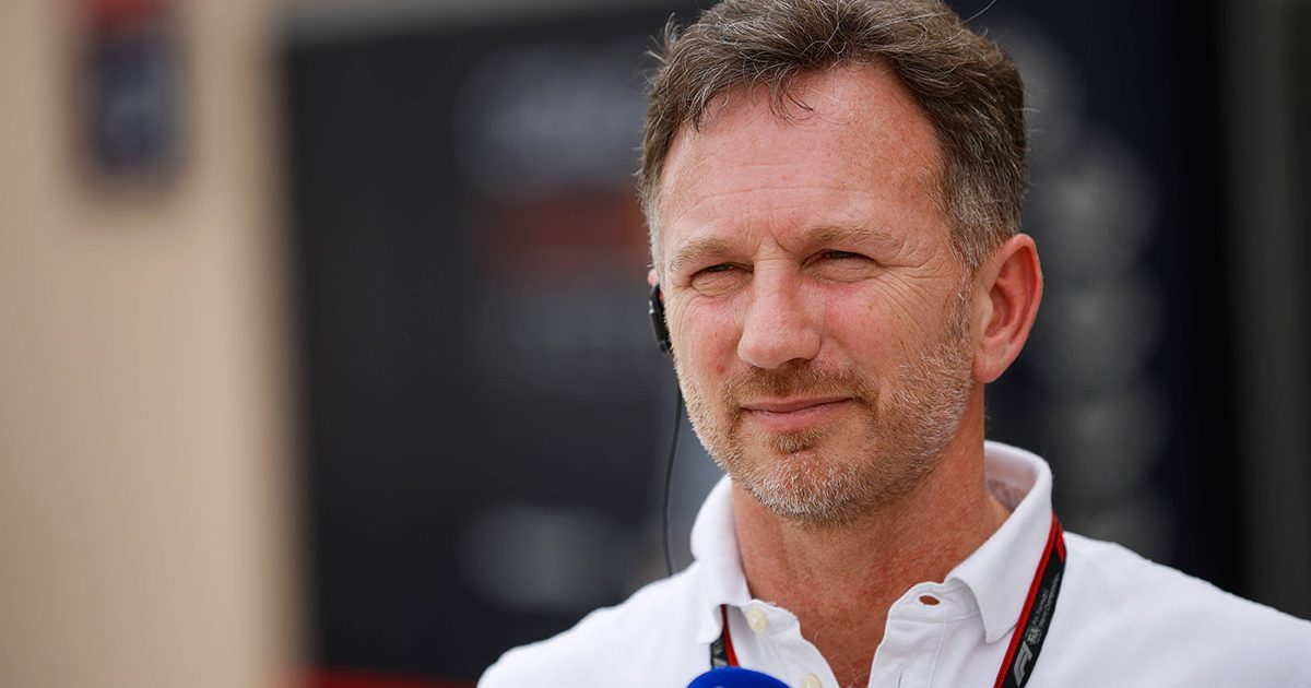 Christian Horner interviewed by Sky Sports. Bahrain March 2022