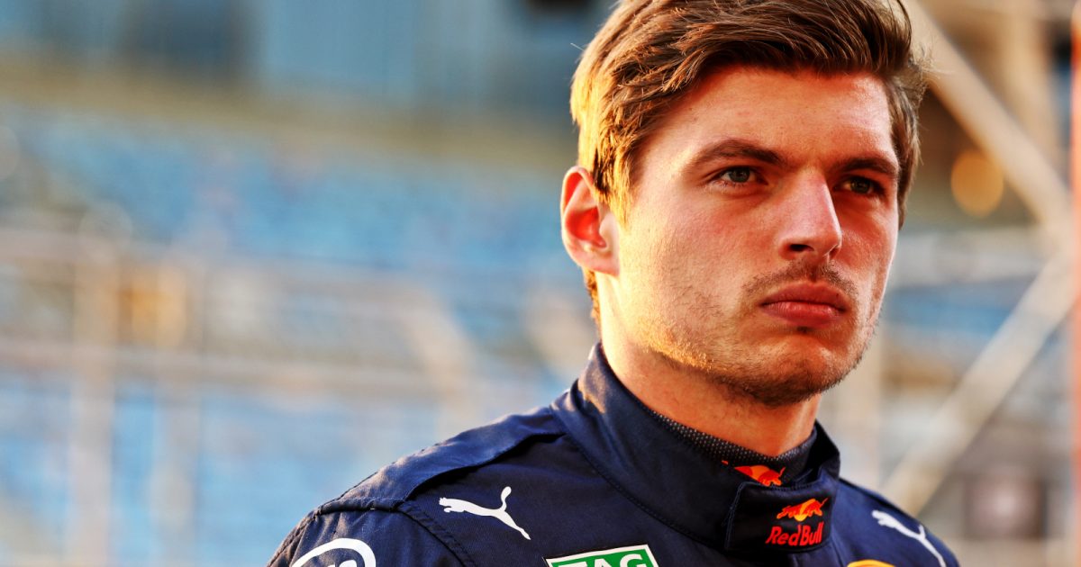 Max Verstappen looking serious. Bahrain March 2022