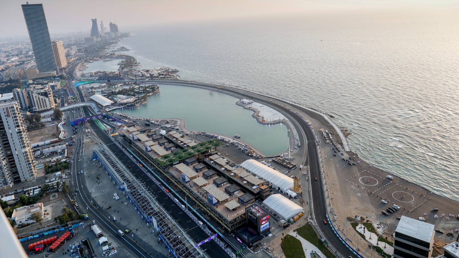 Overhead view of the Jeddah Circuit. December 2021.
