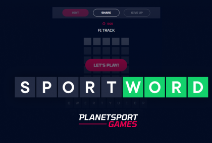 Sportword, F1 Wordle logo.
