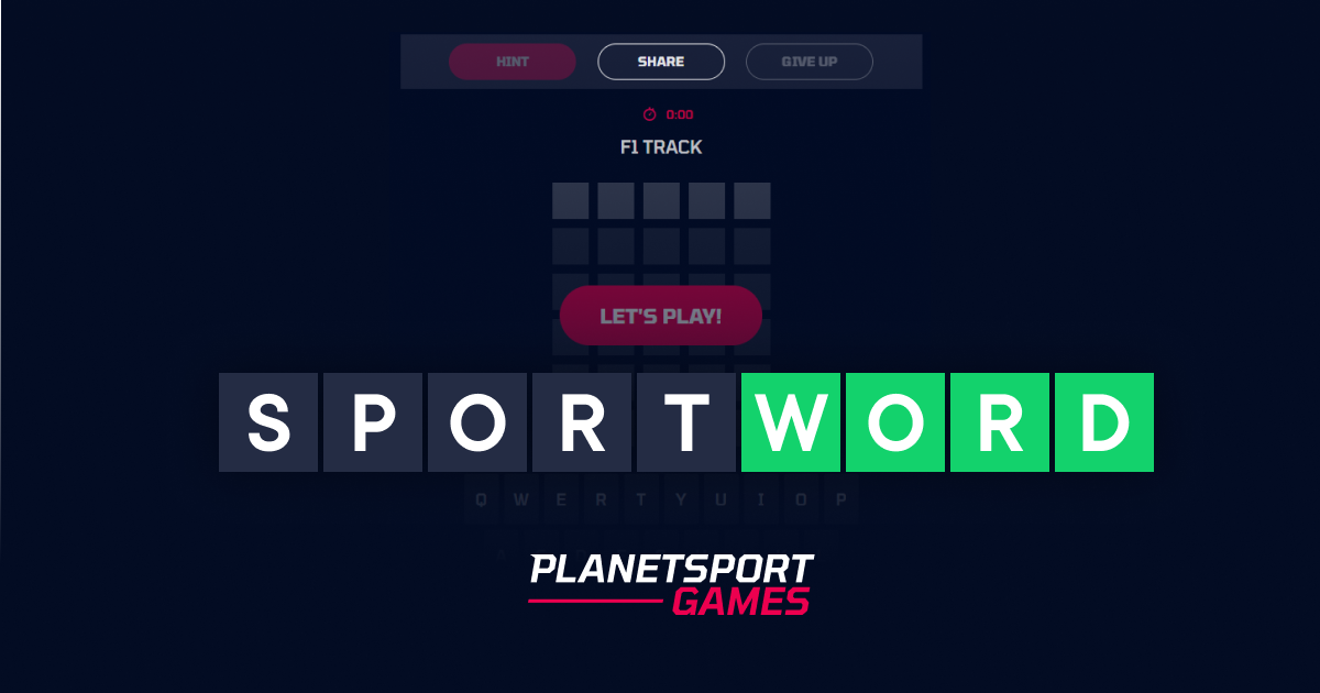 Sportword, F1 Wordle标志。