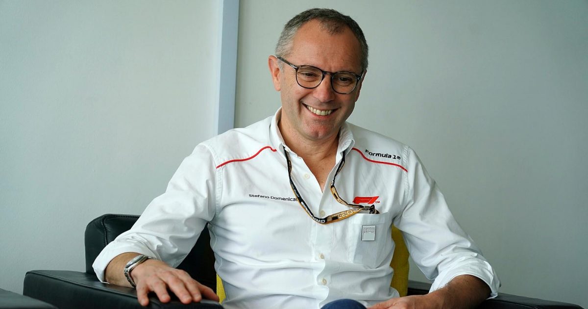Formula 1 CEO Stefano Domenicali is interviewed. Abu Dhabi December 2021.
