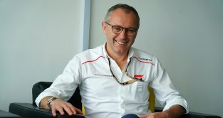 Formula 1 CEO Stefano Domenicali is interviewed. Abu Dhabi December 2021.