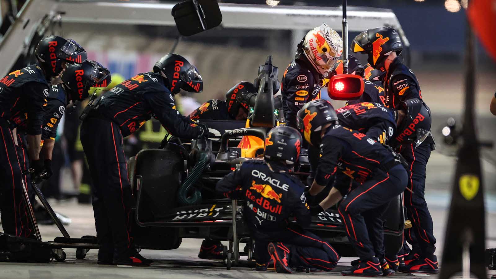 Red Bull driver Max Verstappen retires. Bahrain March 2022.