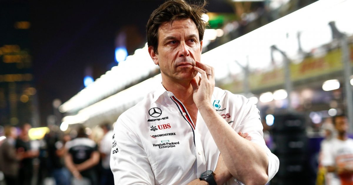 Toto Wolff with his hand on his cheek during the Saudi Arabian Grand Prix. Jeddah, Saudi Arabia, March 2022