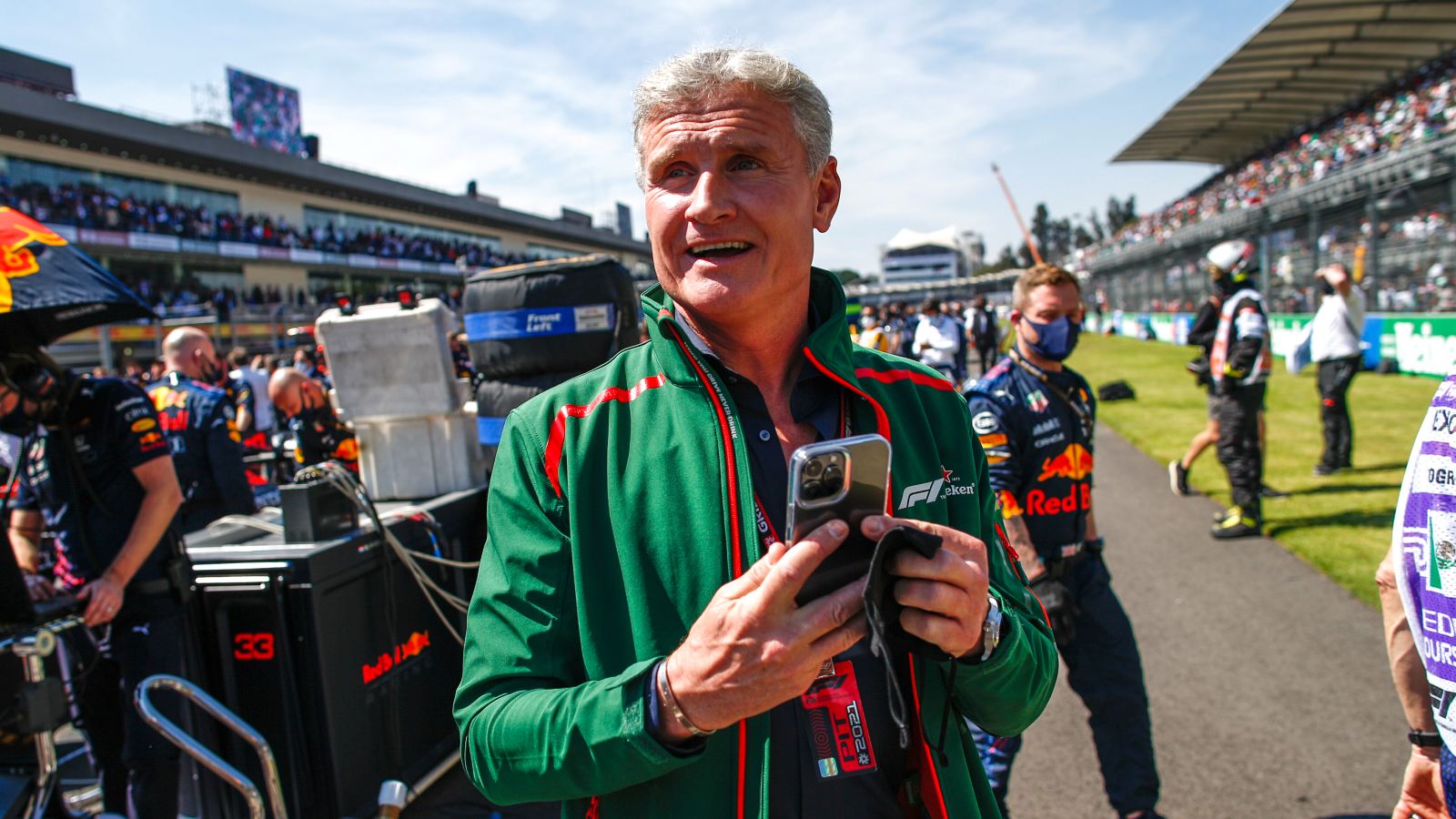 David Coulthard on the grid during the Mexican Grand Prix. Mexico, November 2021.