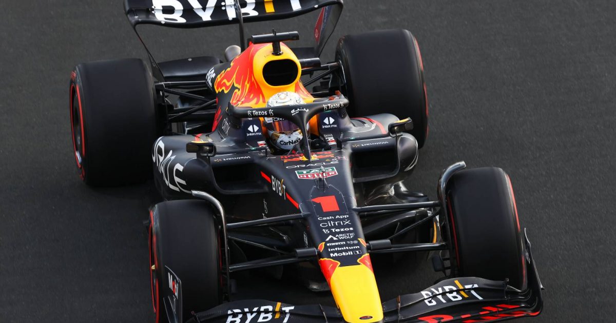 Max Verstappen的红牛RB18。2022年3月吉达。