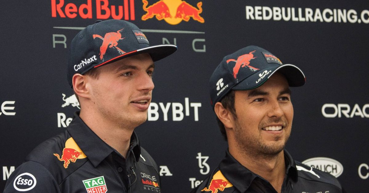 Max Verstappen和Sergio Perez在沙特阿拉伯大奖赛。2022年3月吉达。