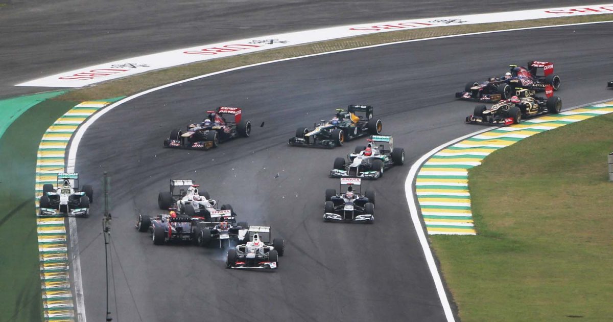 Drivers make their way through. F1 quiz Interlagos November 2012.