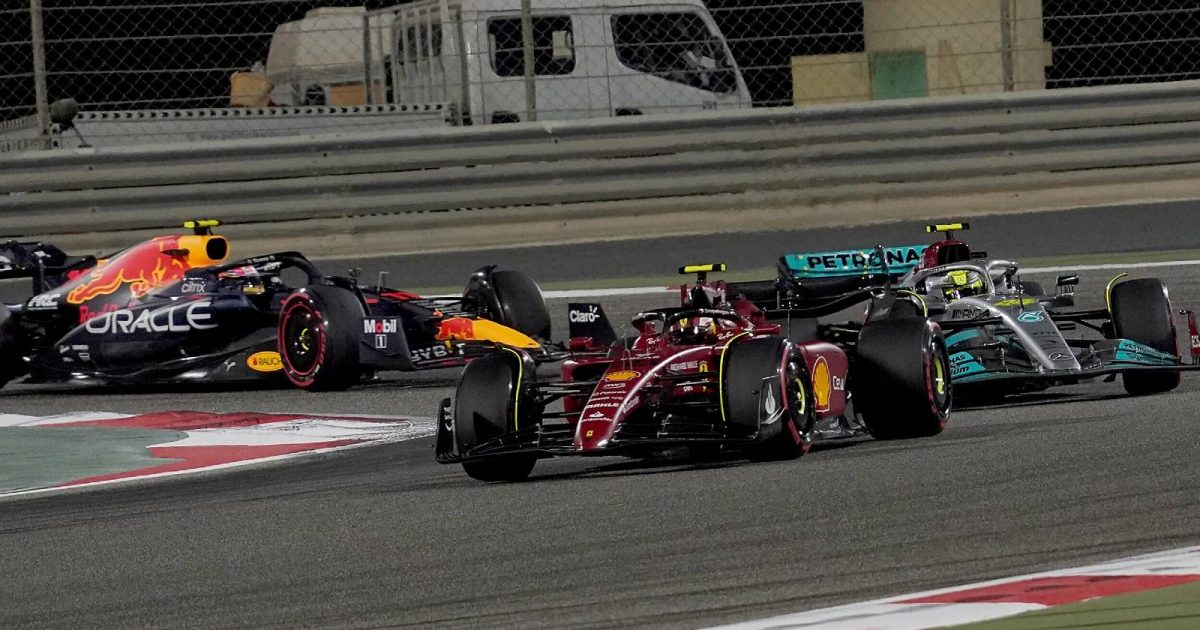 Ferrari, Mercedes and Red Bull battle. Bahrain March 2022.