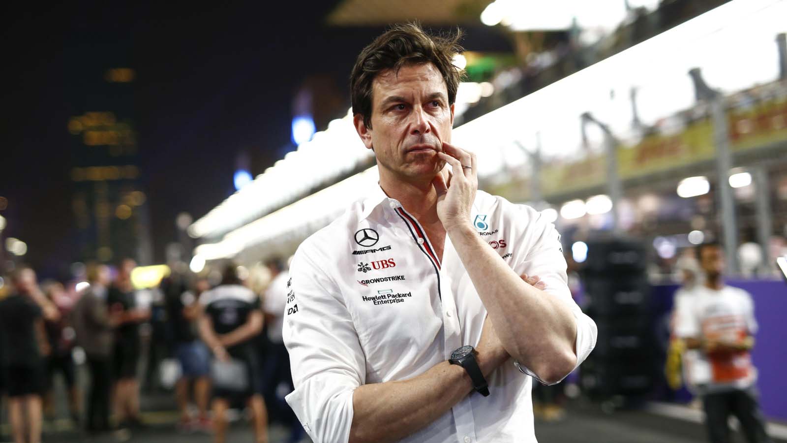 Mercedes boss Toto Wolff. Saudi Arabia March 2022.