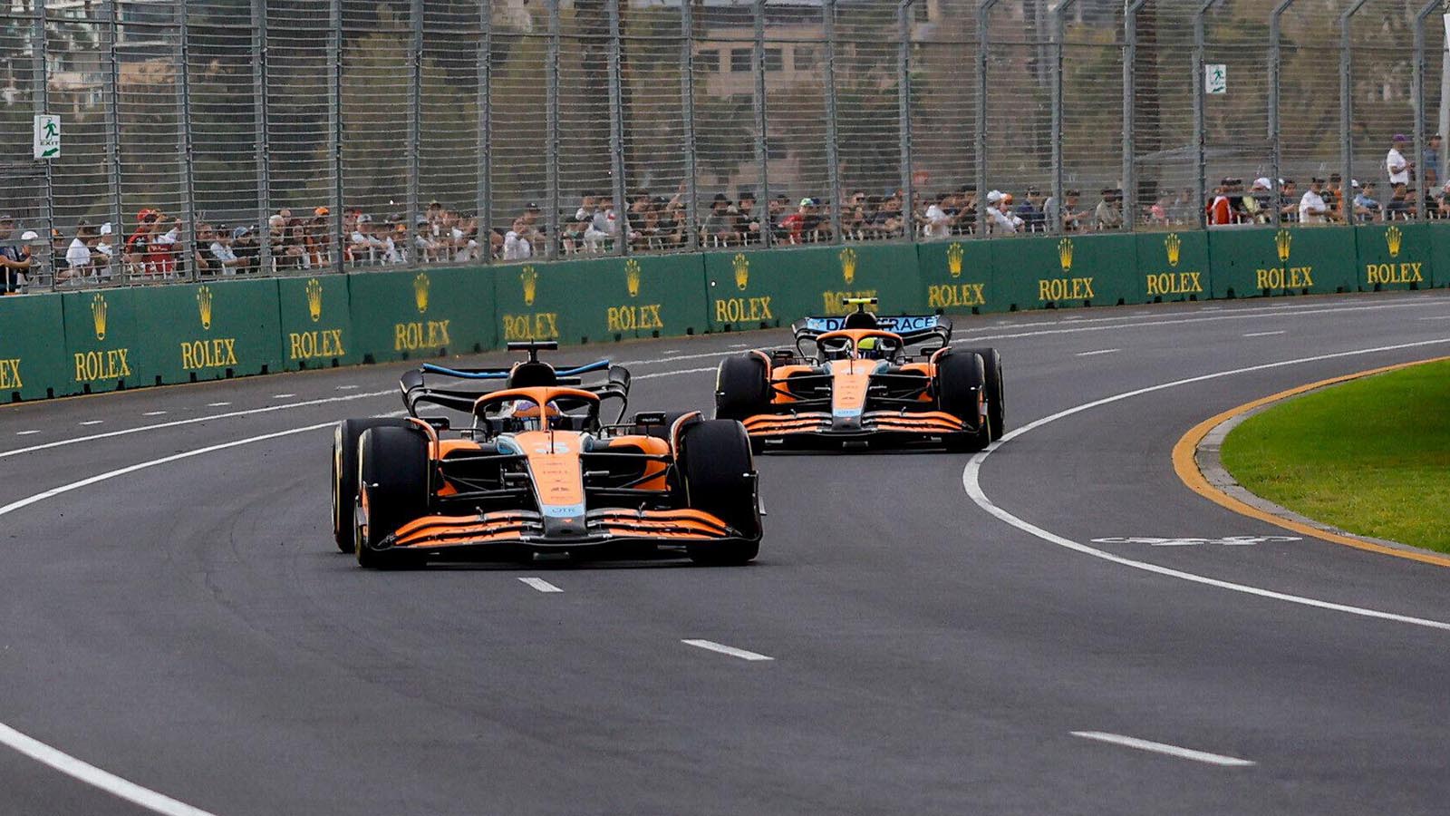 Daniel Ricciardo and Lando Norris at the Australian Grand Prix. Melbourne April 2022