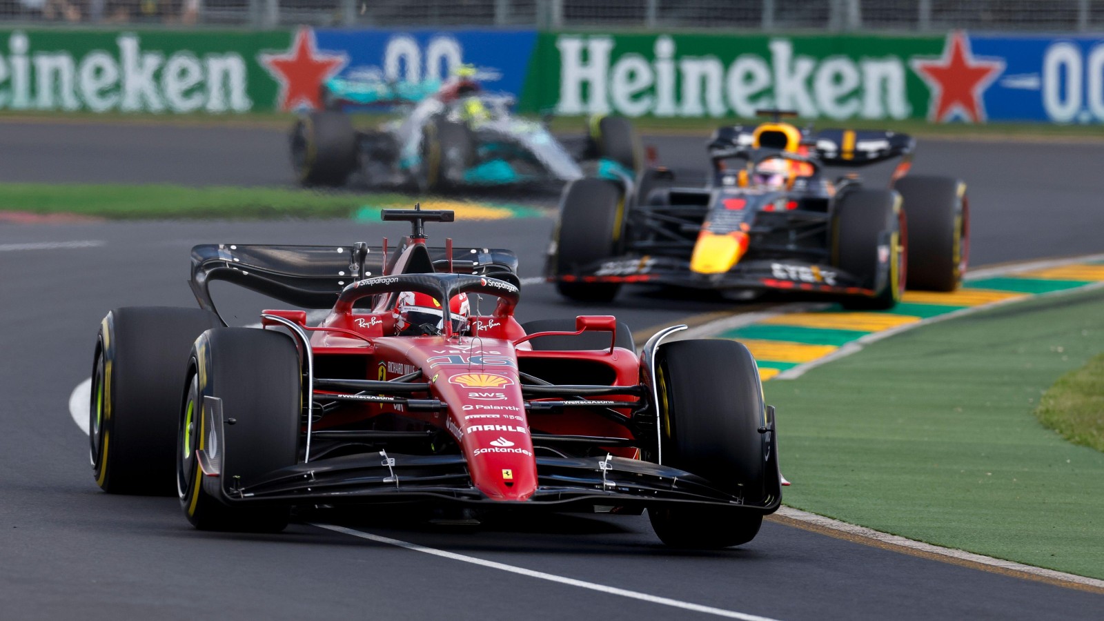 Charles Leclerc, all fired up with his new Ferrari F1-75