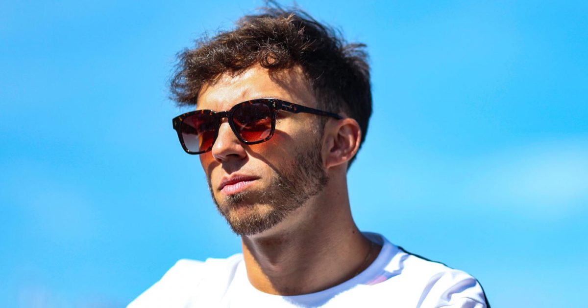 Pierre Gasly on the driver's parade. Melbourne April 2022.