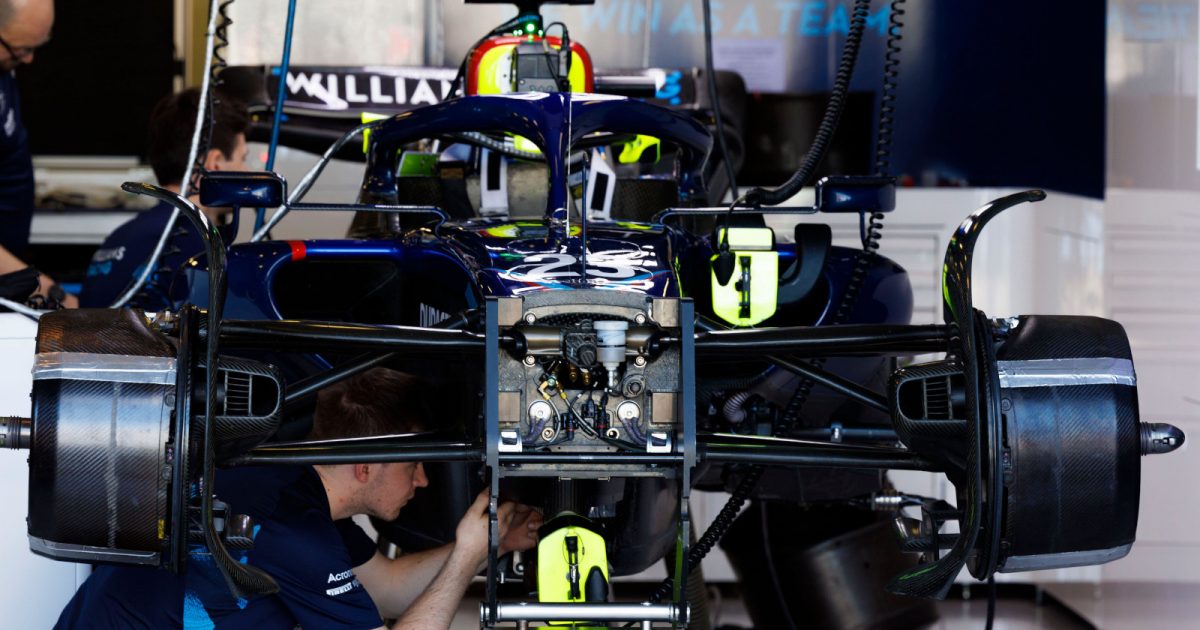 Williams working on Alex Albon's car. Australia April 2022