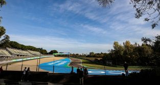 A view of the Imola track as Formula 1 returned. Italy, October 2020.
