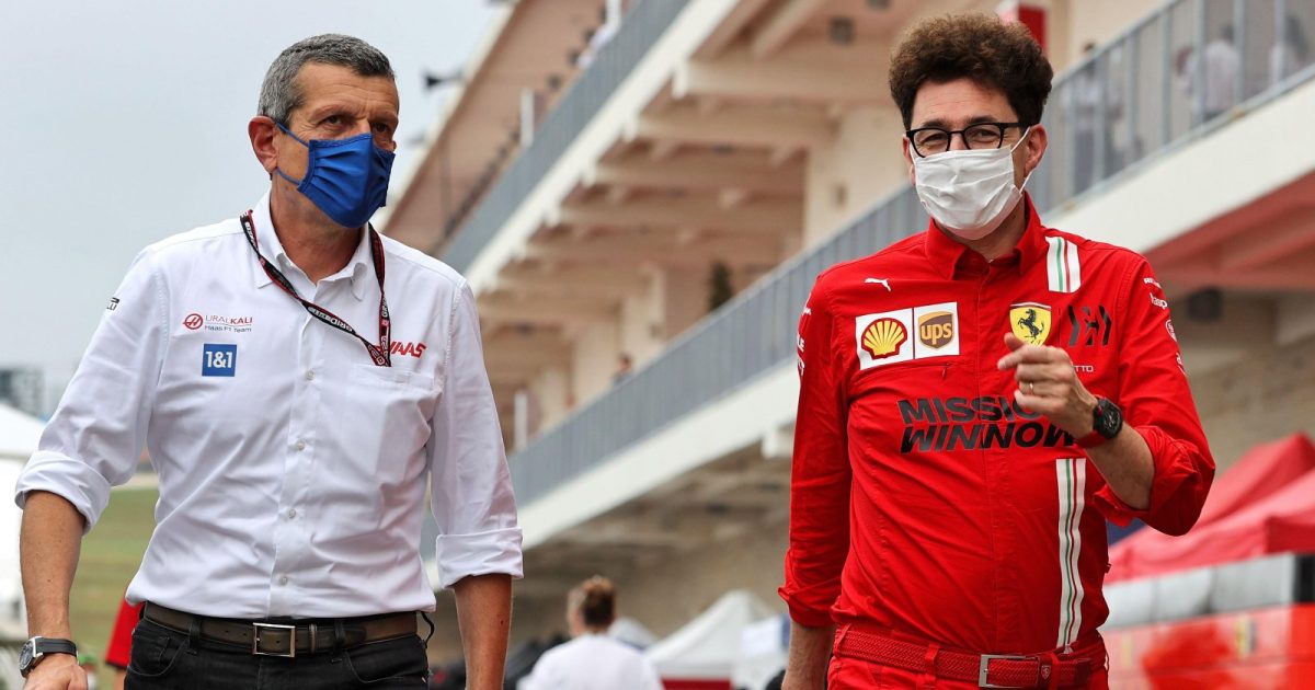 Guenther Steiner with Mattia Binotto at the United States Grand Prix. Austin, October 2021.