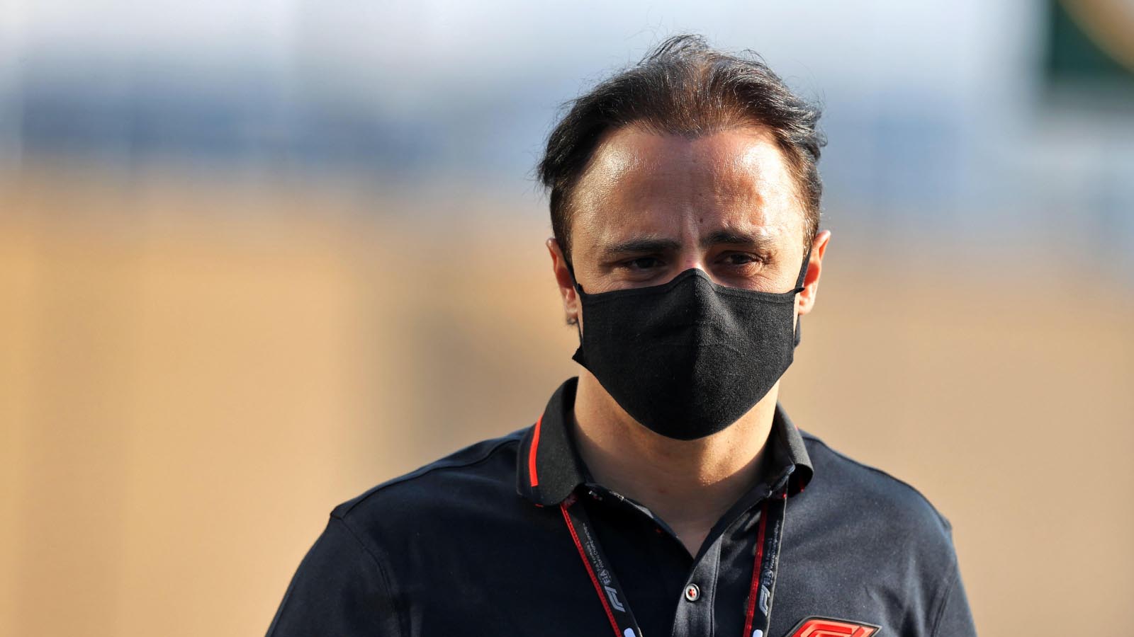 Felipe Massa wears a mask. Jeddah December 2021.