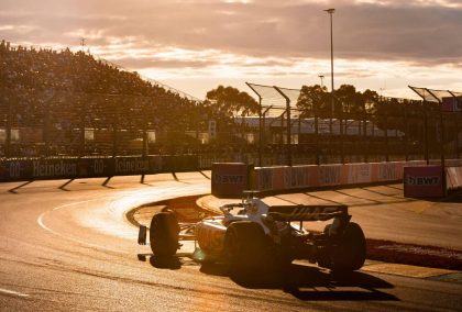 Haas VF-22 in the sunset. Australia, April 2022.