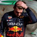 Max Verstappen, Red Bull, looks to the ground. Australia, April 2022.