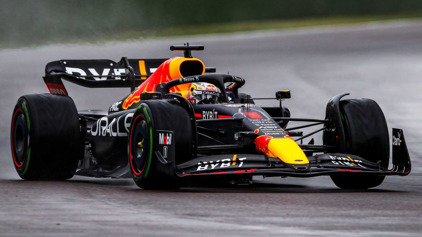 Max Verstappen in qualifying. Imola April 2022.