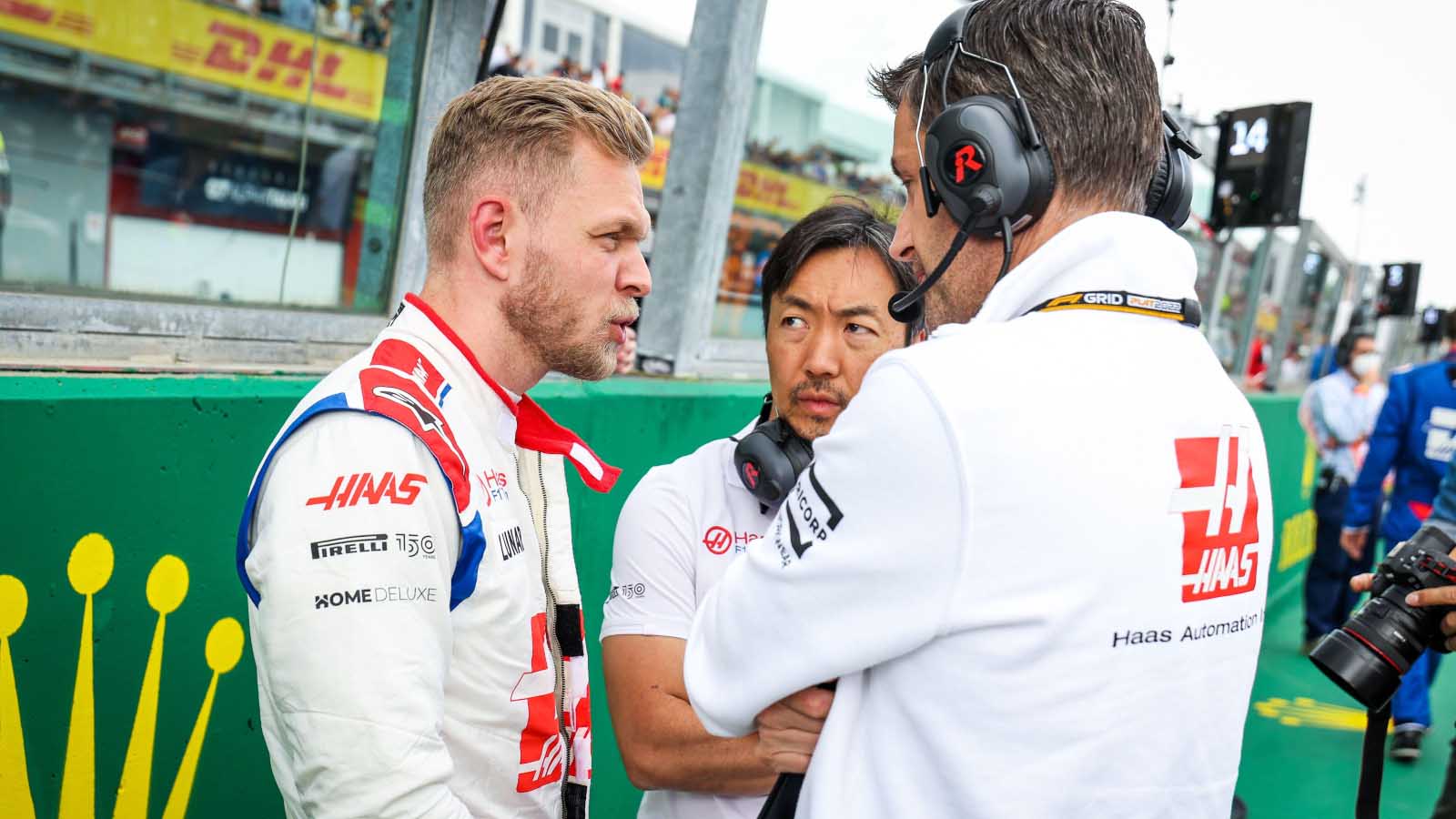 Kevin Magnussen on the grid. Imola April 2022.