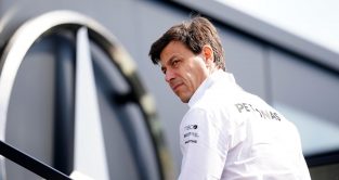 Toto Wolff looks into the distance. Imola April 2022.