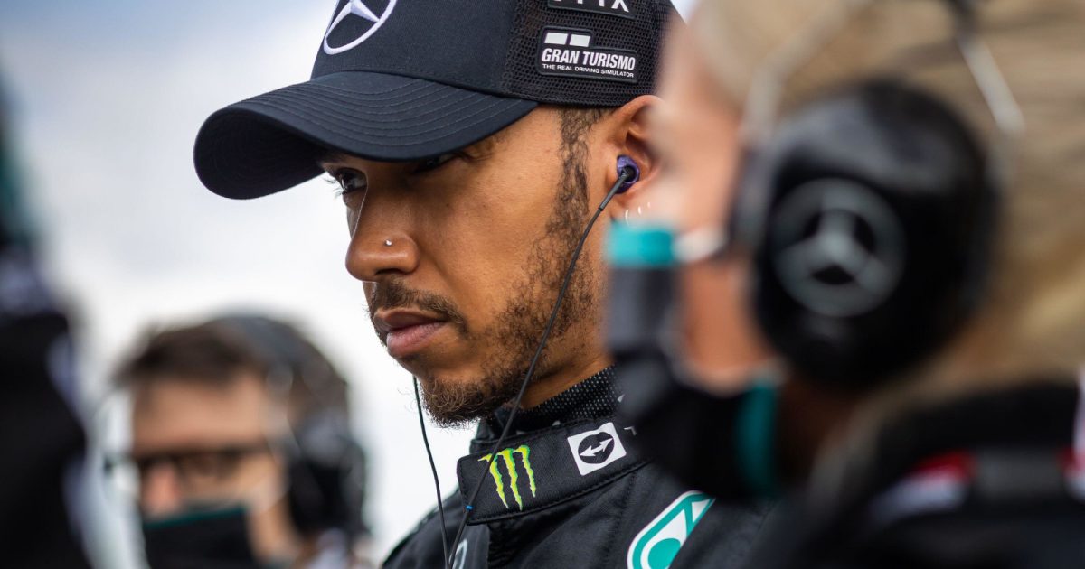 Lewis Hamilton with Angela Cullen on the grid . Imola April 2022