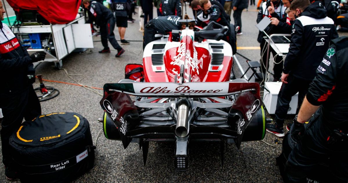 Valtteri Bottas' Alfa Romeo on the grid. Imola April 2022.
