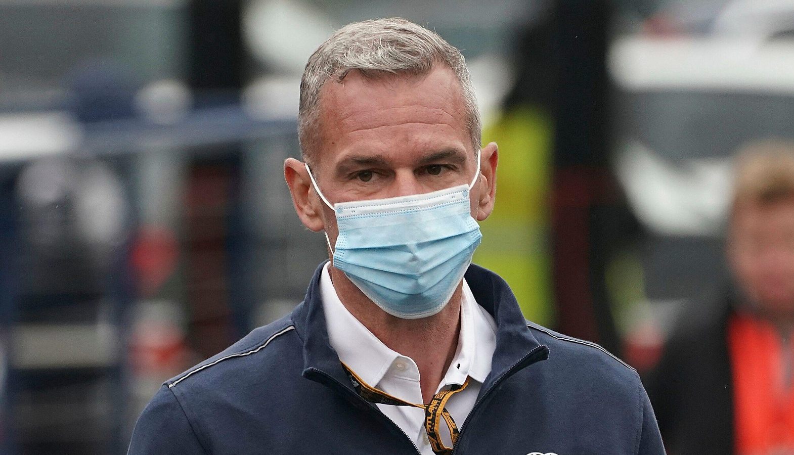 FIA race director Niels Wittich wearing a mask. Imola, April 2022.