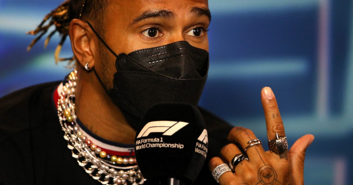 Lewis Hamilton wearing jewellery. Miami May 2022