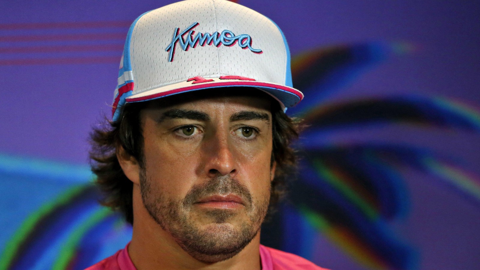 Fernando Alonso, Alpine, wearing a Kimoa cap. United States, May 2022.