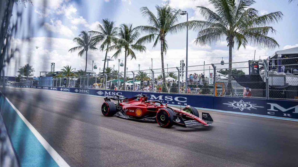 Charles Leclerc in practice. Miami May 2022.