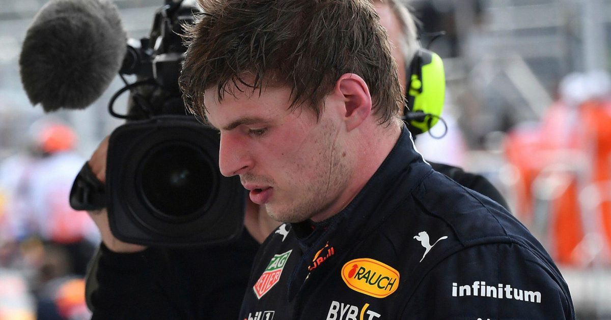 Max Verstappen exhausted, cameraman filming. Miami May 2022