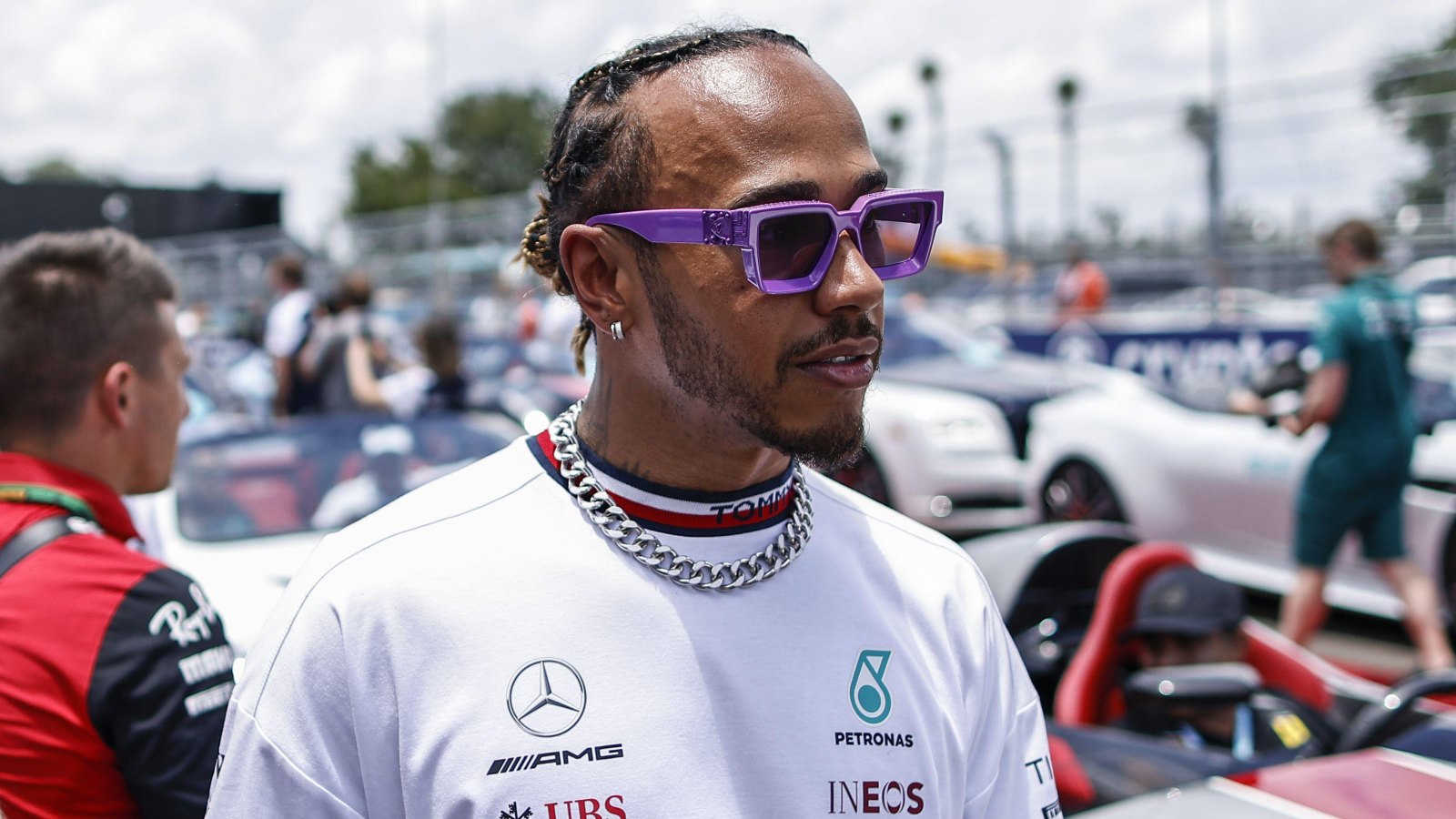 Lewis Hamilton antes del Gran Premio de Miami.  Miami, mayo de 2022.