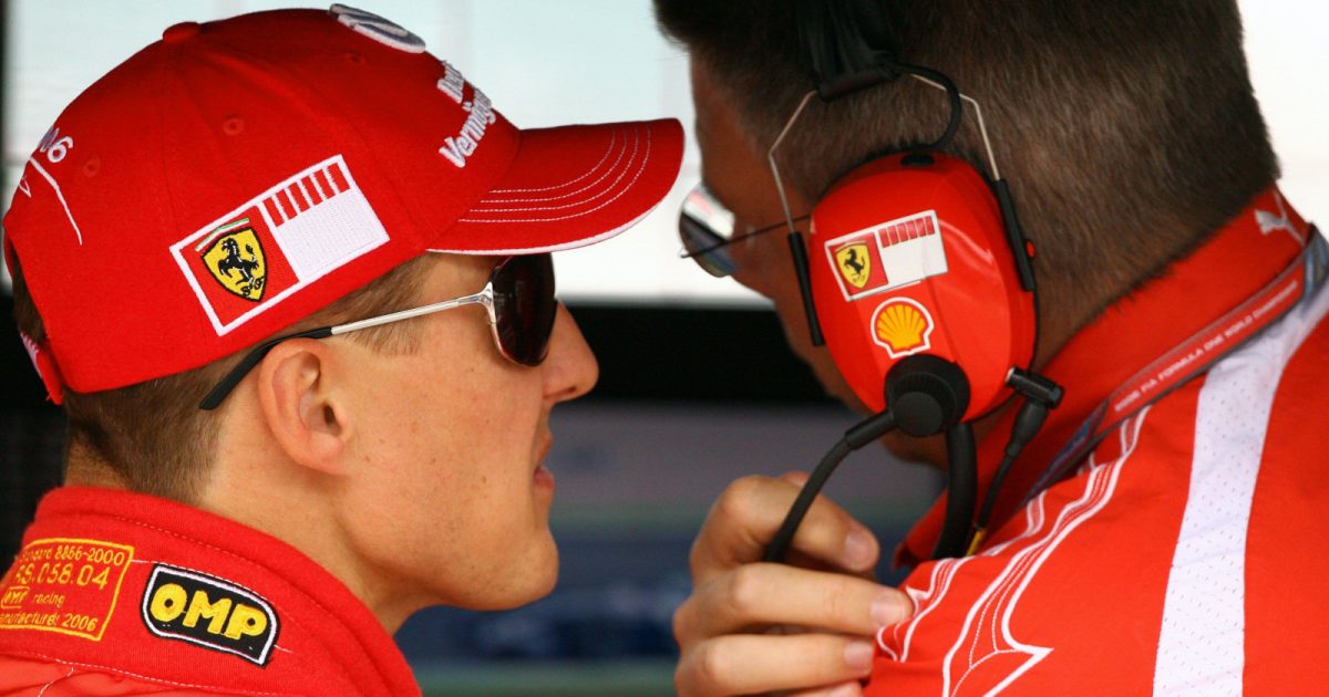 Michael Schumacher speaking with Ross Brawn. Germany July 2006