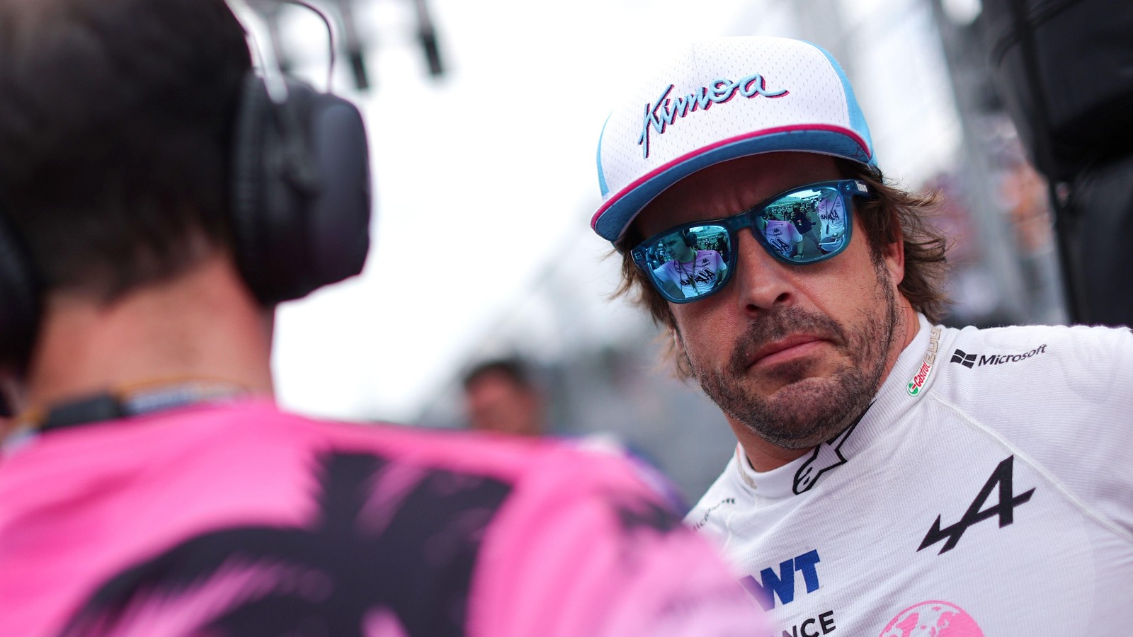 Fernando Alonso wearing sunglasses. Miami, May 2022.